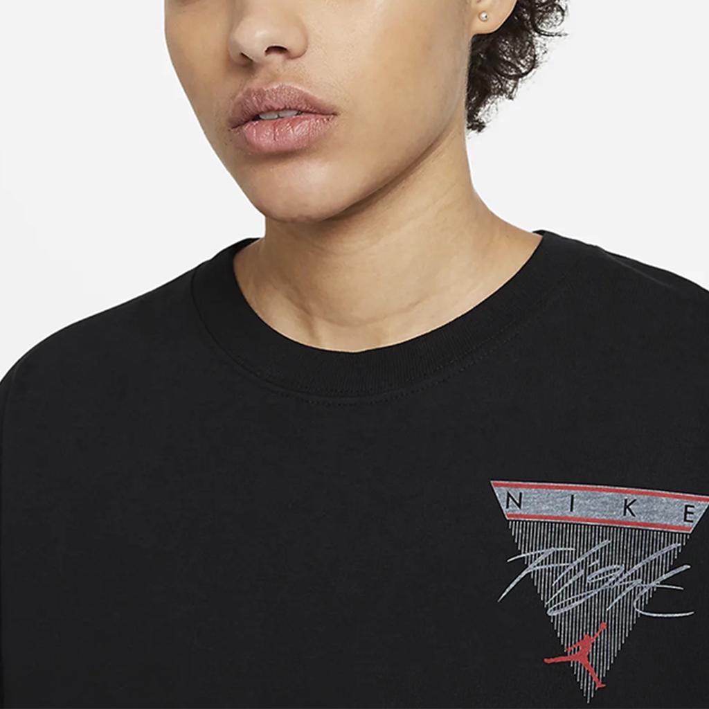 Jordan Essential Oversized Print Short Sleeve T-Shirt Women Tops Black DC2154-010