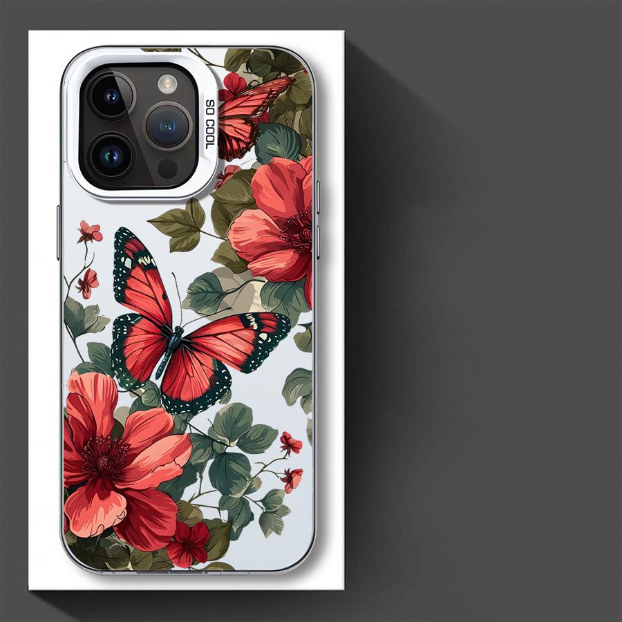 Cartoon-Schmetterlingshülle für iPhone 17 Pro Max 14 Plus Air 13 11 16 12 Pro 15 Handyhülle