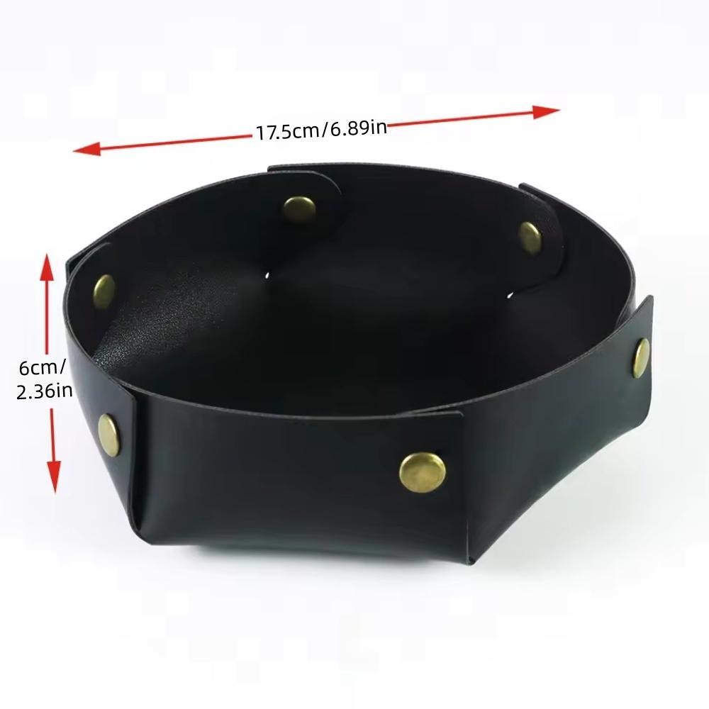 1pc 25.5cm/10.04in Leather Cosmetic Key Wholesale Jewelry Storage Box for Home Living Room Portable Luxury Storage Decoration