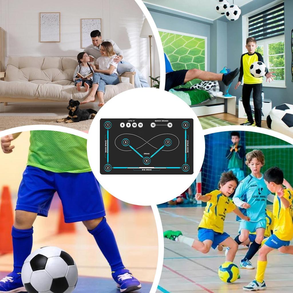 Tappetino da Allenamento Hockey Indoor Outdoor Silenzioso Antiscivolo Grande Tavola da Dribbling Pad per Stickhandling Attrezzatura di Allenamento per Tutte le Età Set da Calcio