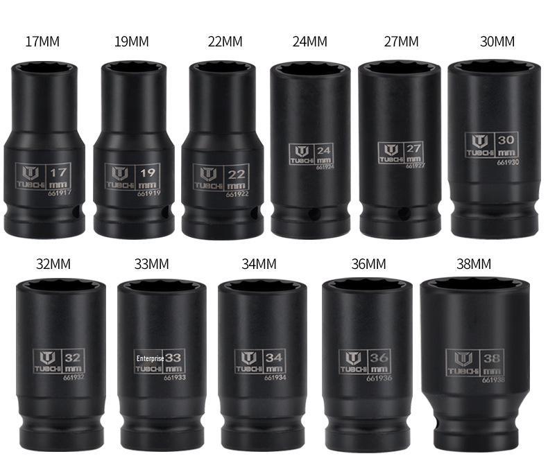 15-Piece Impact Socket Set: 3/4-Inch, Hexagonal & Star, Extended, Heavy-Duty, for Tire Removal