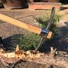 Durable Stainless Steel Hand Cultivator Wooden Handle Dual Head Garden Hoe Detachable Design Silver Garden Mattock