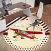 1pc airplane clouds Round Chair mat office Area Rug - Non-Slip, Floor Mat for Office, Bedroom, and Indoor Decor p127239