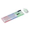 Colorful LED Backlit Keyboard and Mouse Combo Gaming Wired Keyboard USB Keyboards with Gaming Mouse White