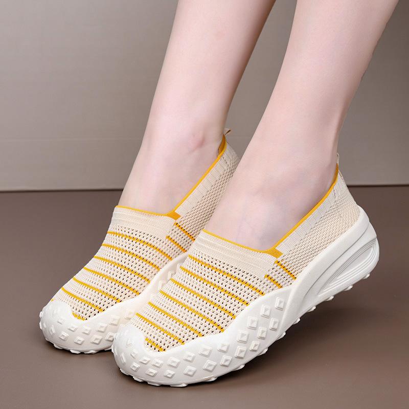 

Женские слипоны, дышащая сетка, рабочие, повседневные, легкие, теннисные, для тренировок, для женщин, нескользящие, для ходьбы, удобные кроссовки для бега 41