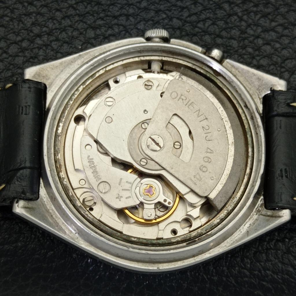 USED MENS ORIENT AUTOMATIC 46941 JAPAN DAY&DATE SILVER DIAL WATCH A432211-2 R110-a432211