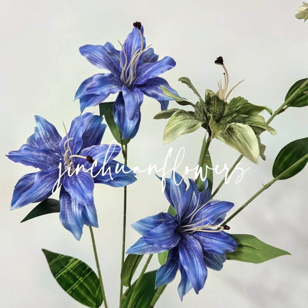 New 3D Printed Lily Simulation Flower for Wedding and Home Decoration Decoration Lily Photography Props Flower Materials