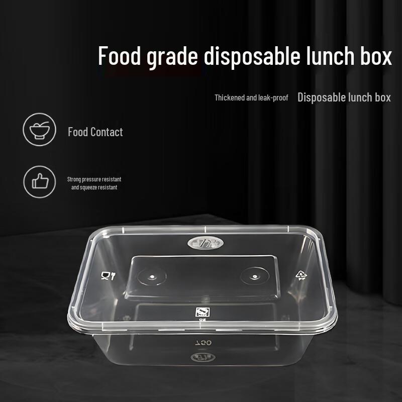 Klare Einweg-Rechteckige Meal Prep Behälter