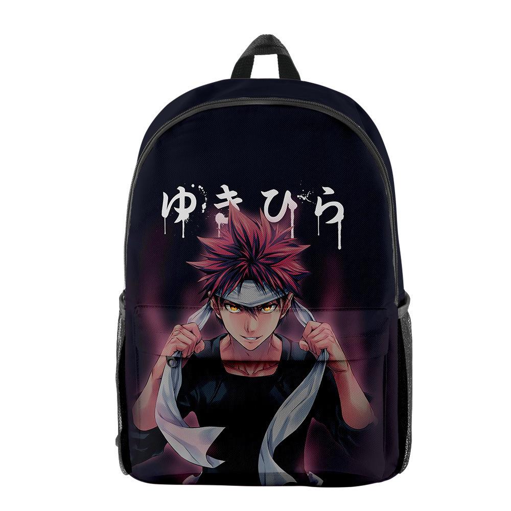 Classic Food Wars Shokugeki No Soma pupil Bookbag Notebook Backpacks 3D Print Oxford Waterproof Boys/Girls Travel Backpacks