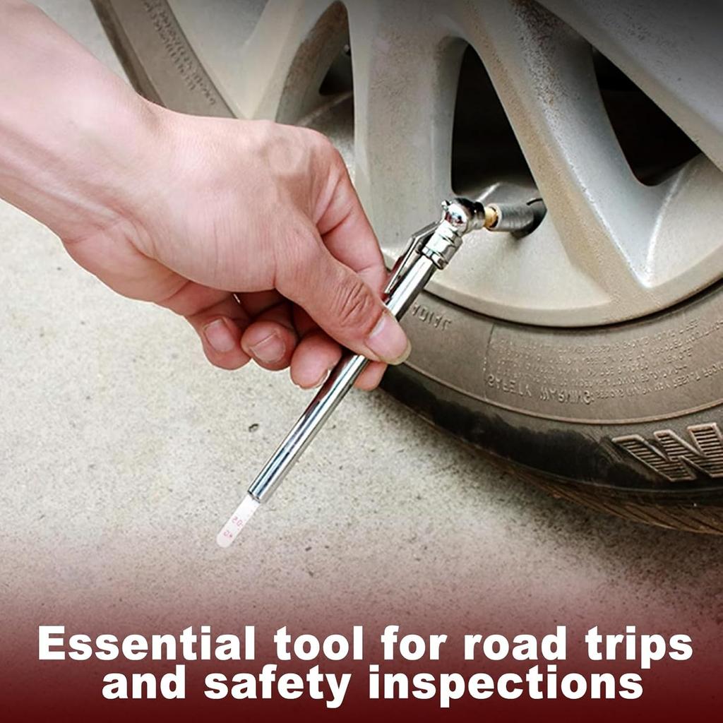 5PCS Pencil Tire Pressure Gauge 5-50PSI Mechanical Air Gage with Pocket Clip - Tire Pressure Checker for Cars, Pickups, RVs, Bicycles