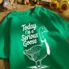 Today I Am A Serious Goose Printed Unisex Retro T-Shirt Cotton Tee Summer Clothing Loose Fashion Top Unisex All-Match Streetwear