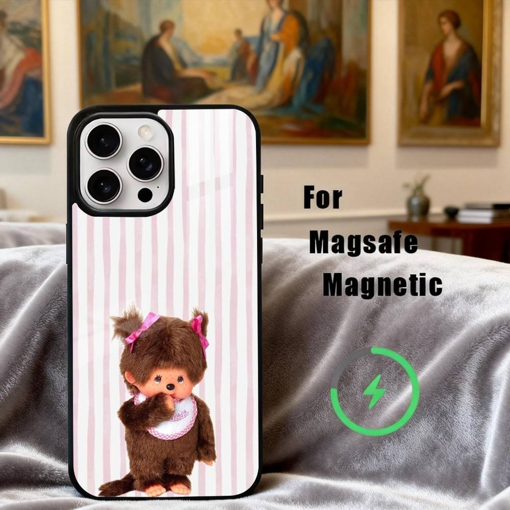 

C-Cute M-Monchhichis-S Phone Case For iPhone17,16,15,14,13,12,11 Plus,Pro Max Magnetic For Magsafe Wireless Charging iPhone16PRO