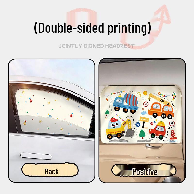 Tendalino Parasole per Finestrino Auto - Protezione Solare e Isolamento Termico, Binari per Tende Oscuranti Double-Sided per Finestrini Laterali.