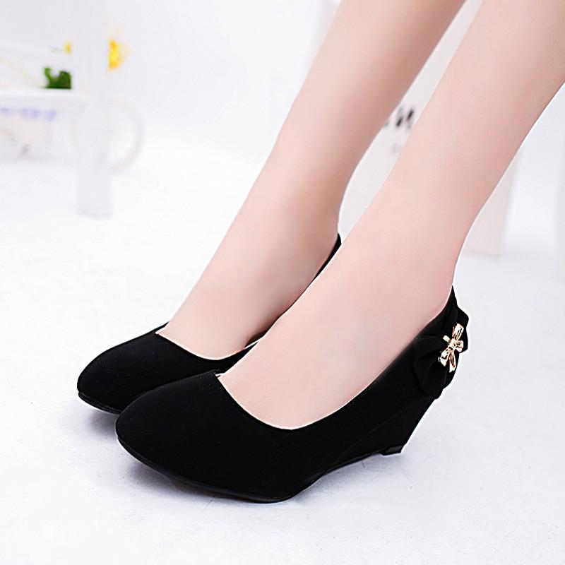 office black wedges