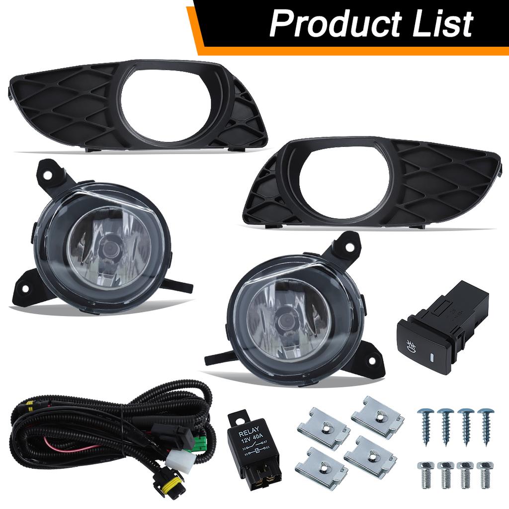 1SET LED Fog Lamp For Toyota Yaris Vitz 2003 2004 2005 2006 Fog Lamps Car Front Bumper Foglights with Frame Covers Wire 12V