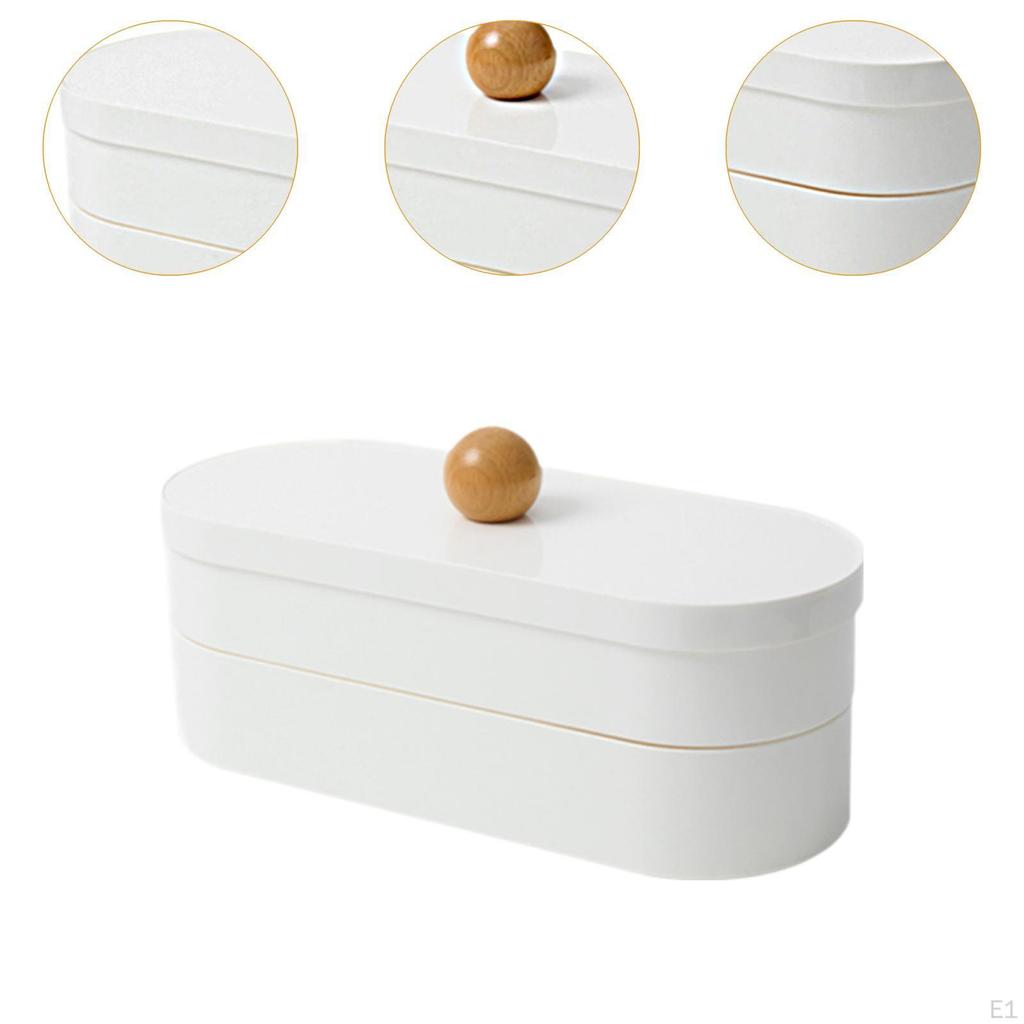 Kunsthandwerk Koffer Schmuck Aufbewahrungsbox 2 Schichten Haargummi Organizer Zubehör für