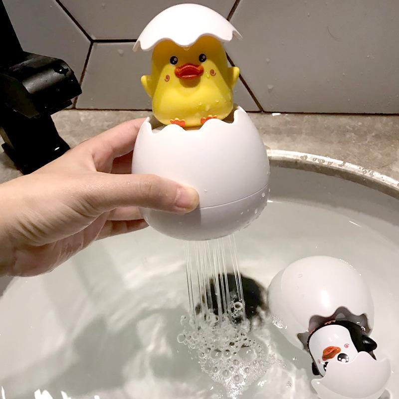 New Summer Sunflower Electric Baby Bath Toy Shower Head