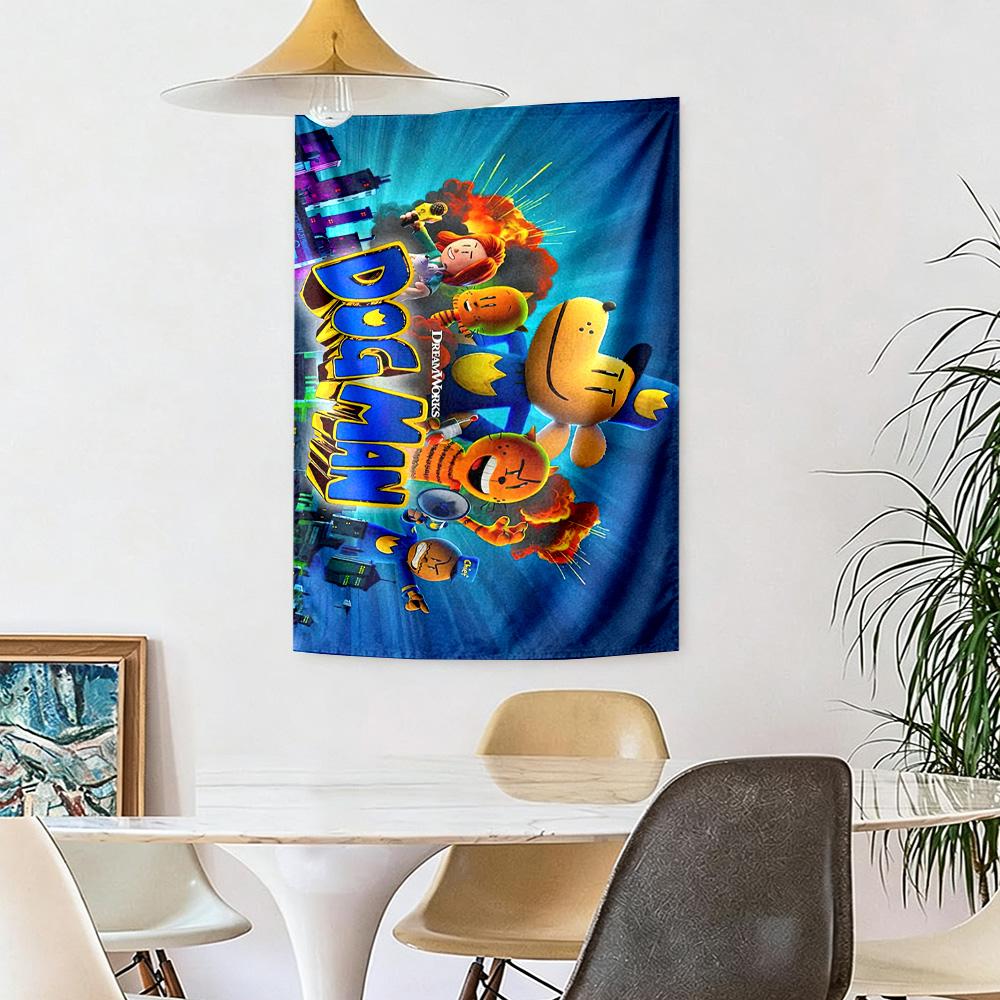 Dog Man Wall Decor Tapestry Art For Pet Memorial Birthdaywedding Party Backdrop Family Gift