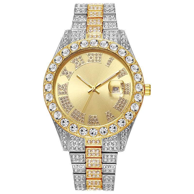 

Новые Роскошные Часы Мужские Женские Часы Iced Out Римские Цифры Кварцевые Наручные Часы Мужские Лучшие Подарки Часы Дропшиппинг