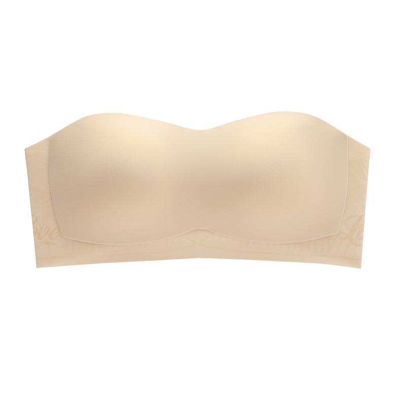 Women's Strapless Anti-Slip Seamless Bandeau Bra for Small Chest - Invisible, Thin, and Beautiful Back Design