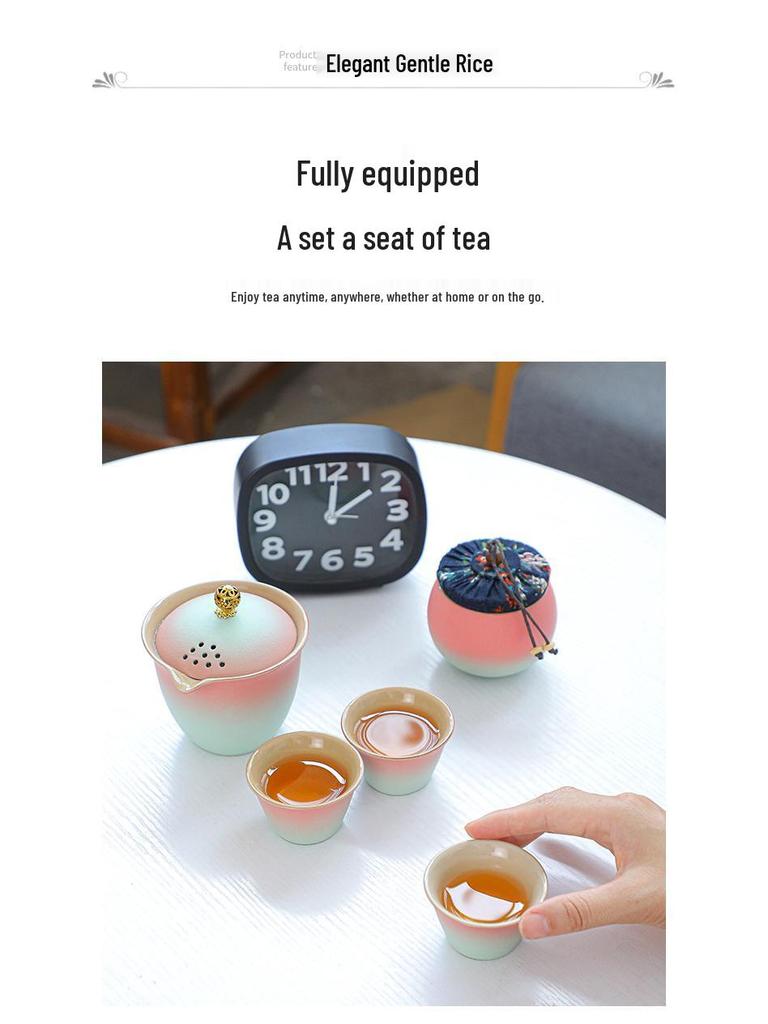 Portable Ceramic Travel Tea Set - Perfect for Outdoor Events, Holidays, and Corporate Gifts.