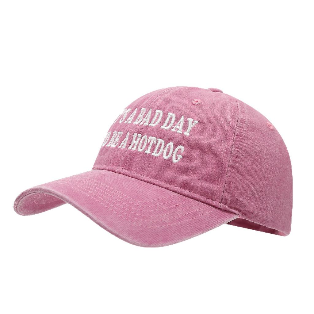 American Retro Fashion Washed Personalized Letter Embroidered Baseball Cap Men's and Women's Street Versatile Casual Cap