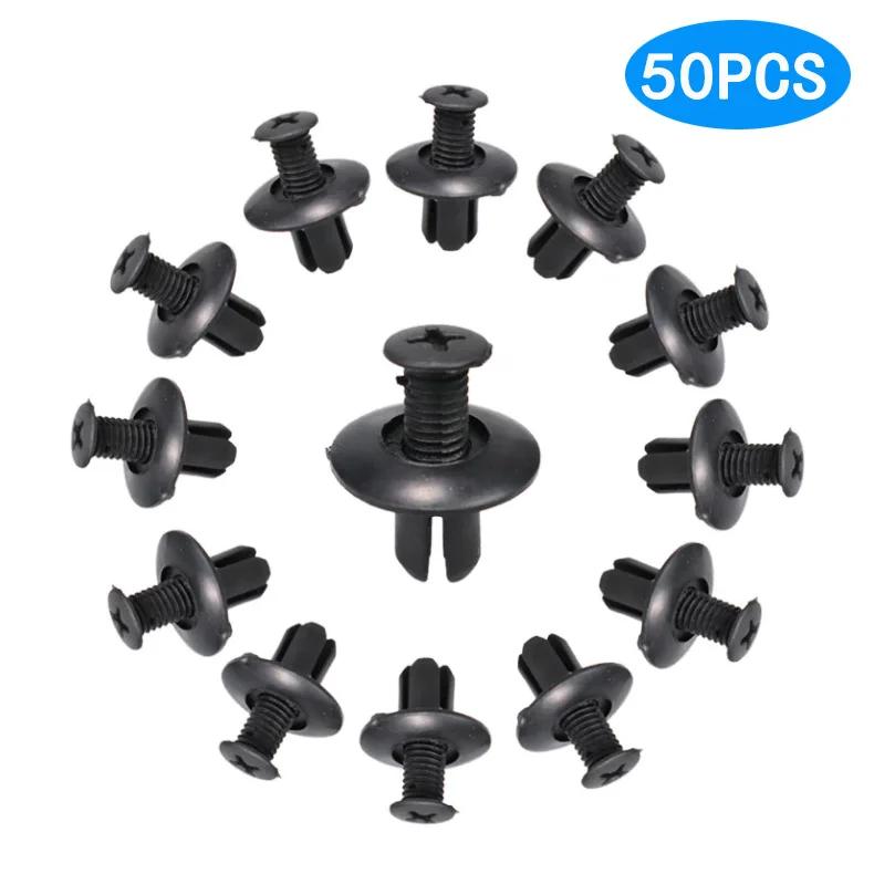 Car Buckle 8mm Hole Plastic Rivets Fixed Buckle Fastener Expansion Screw Auto Vehicle Door Trim Panel Retainer Fastener Clips