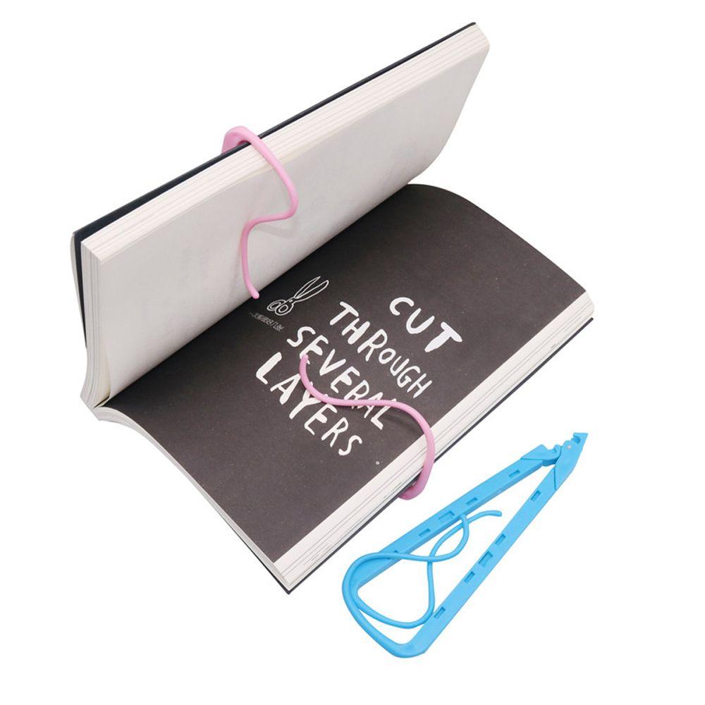 

Open Clip Clamp Hand Free Portable Book Holder Bookends Book Reading Support Clip Reading Bracket рожевий