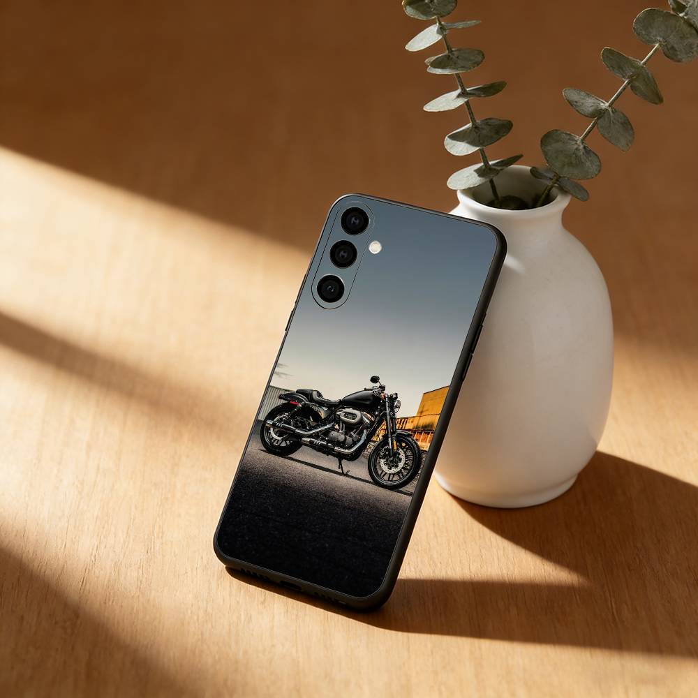 Iron 883 Motorrad Handyhülle für Samsung Galaxy A20, 21s, 22, 31, 32, 52, 53, 72, 73, 80, 91 Weiche Schwarze Hülle