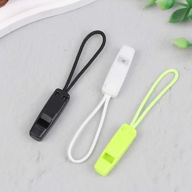 3Pcs Multifunctional Outdoor Survival Whistle Zipper Head Diy Sewing Accessories Wild Field Emergency Signal Cord Pullers