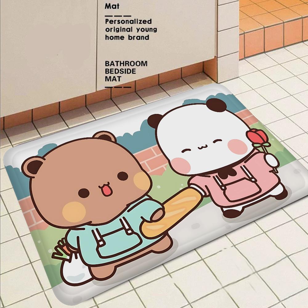 Bubu And Dudu Cute Cartoon Kitchen Mat Washable Non-Slip Living Room Sofa Chairs Area Mat Kitchen Toilet Rug