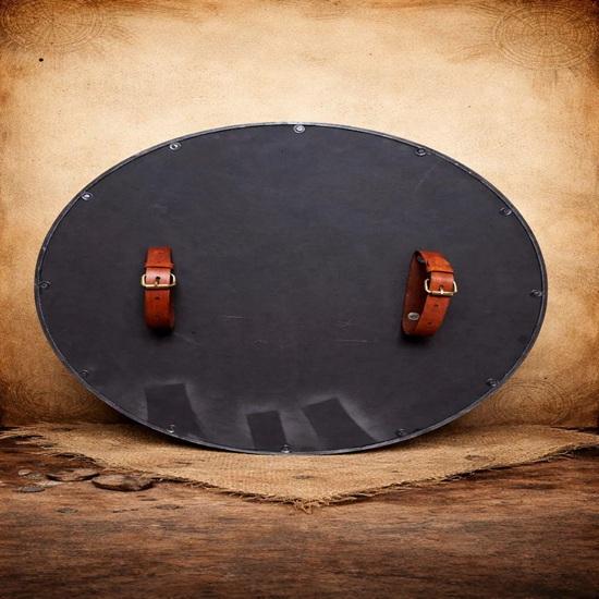 Wooden Shield Decor Norse Warrior Wall Shield Handcrafted Medieval Round Shield Nordic Home Viking Decor Gift 60.96 cm