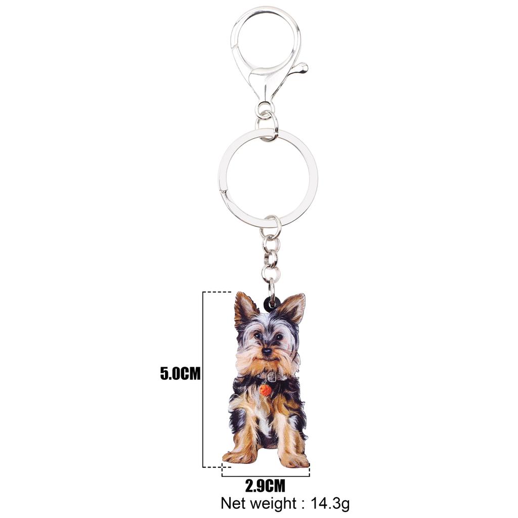 Acrylic Basket Yorkshire Dog Keychain Ring For Women Kids Wallet Charms Jewelry Acrylic Basket Yorkshire Dog Keychain Ring For Women Kids Wallet Charms Jewelry