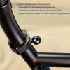 UTV Motorcycle Bicycle Handlebar Mount Adapter Clamp Base with 1" Ball Fit 1.5''/1.65''/1.75''/1.85''/2'' Roll Cage Bar