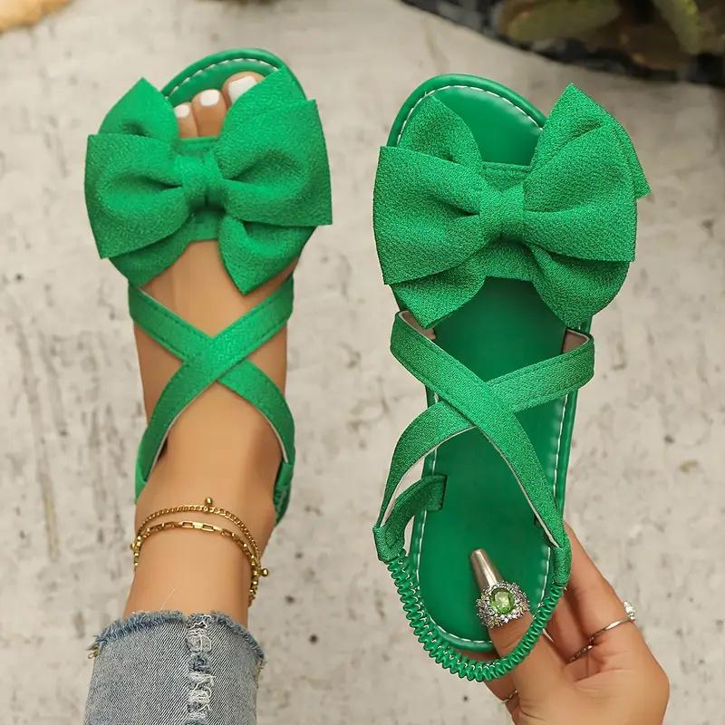 Fashion Women Anti-slip Trend Sandals 2025 New Summer Lightweight Sandals Fashion Beach Casual Slippers Outdoor Bow Tie Home Flat Shoes
