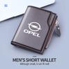 Short Wallet Zipper Coin Pocket Business Male Purses Card Holder For Opel Astra H G J Insignia Corsa Zafira Meriva Mokka
