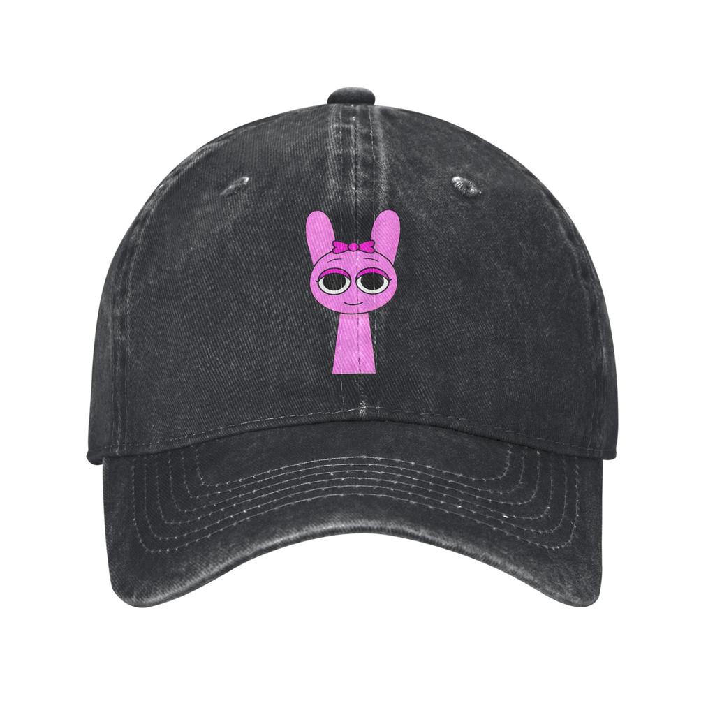 Sprunkis Cartoon Unisex Style Baseball Caps  Distressed Cotton Hats Cap Vintage Outdoor Activities Gift Snapback Cap
