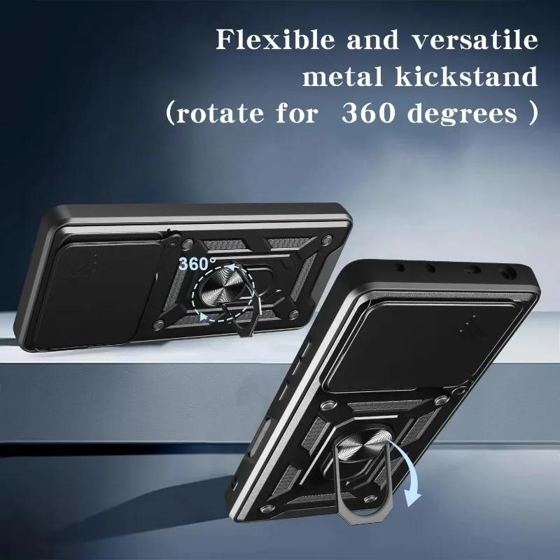 Schiebeobjektivschutz-Rückseite für Honor 400 Pro Honor400 Magnetischer Ringständerhalter Kameraabdeckung für Huawei Honor 400Pro Lite