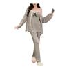 [PHOLEY] 3-piece Women's Pajama Set with Lace, Nightwear, Cardigan Included, Cute, Comfortable, Loungewear, Suitable for Spring, Summer, and Autumn