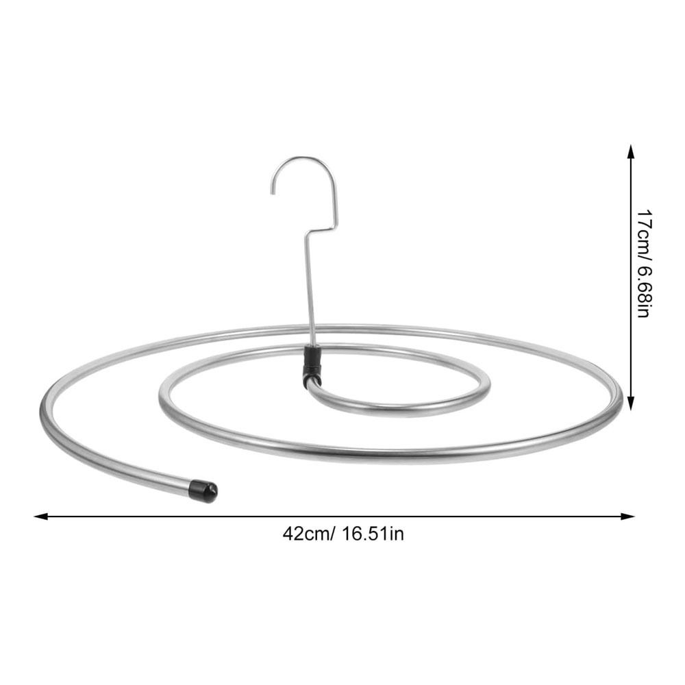 New Stainless Steel Spiral Clothes Rack Space Saving 360° Spiral Spiral Sheet Hanger Anti-slip Silver Color Quilt Blanket Hanger