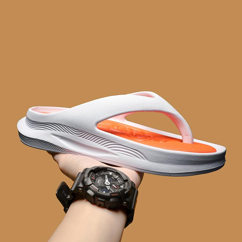 

Новые стильные мужские шлепанцы, элегантные мужские мягкие тапочки, удобная массажная летняя обувь, модные мужские уличные спортивные тапочки, размеры 39-46 45-46 белый