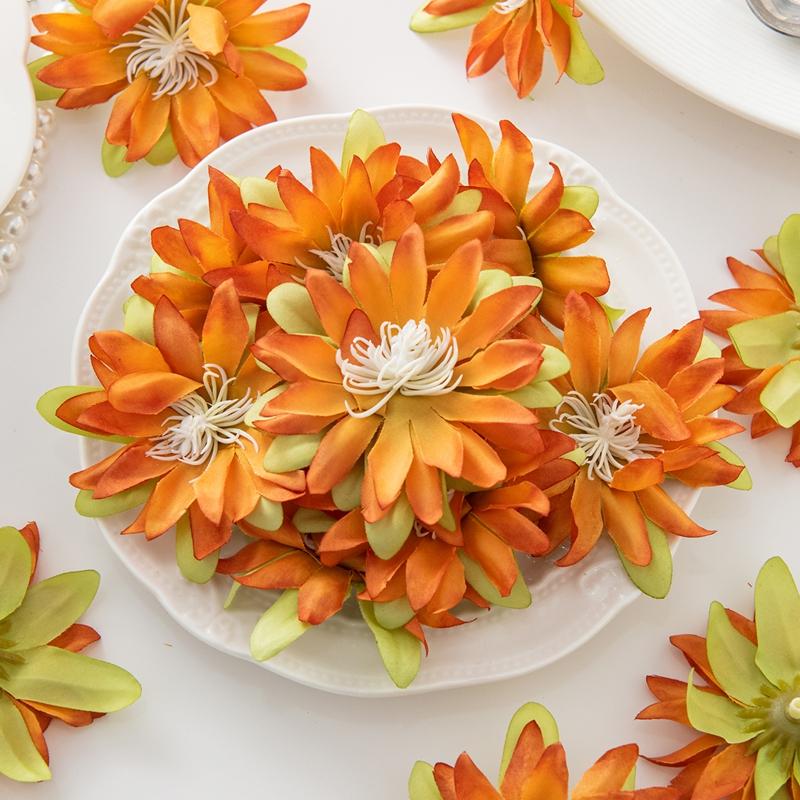 

50/100PCS Artificial Flowers Silk Small Lotus Home Room Table Decora Wreaths Wedding Bridal Ornaments Headwear Diy Gift Box Prop 50 pcs