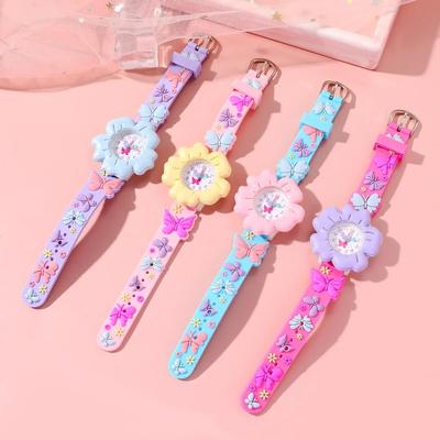New Kids Watches Cartoon Watches Butterfly Silicone Quartz Wristwatch Birthday Gift Girl Boy Children Study Time Watch Reloj
