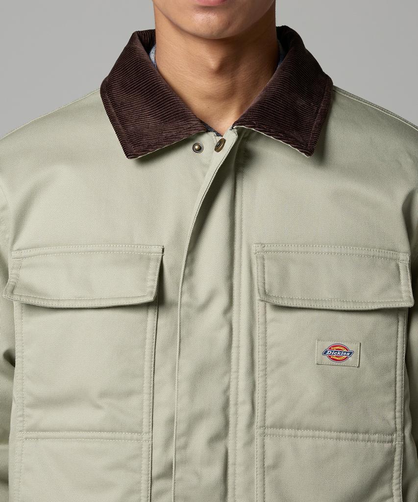 Dickies Eisenhower Corduroy Collar Padded Jacket Abbey Stone