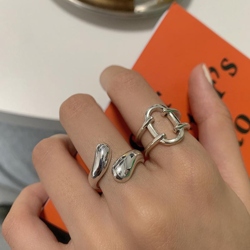 Retro Chic Hollow Design Open Ring For Women In 925 Sterling Silver Fashion