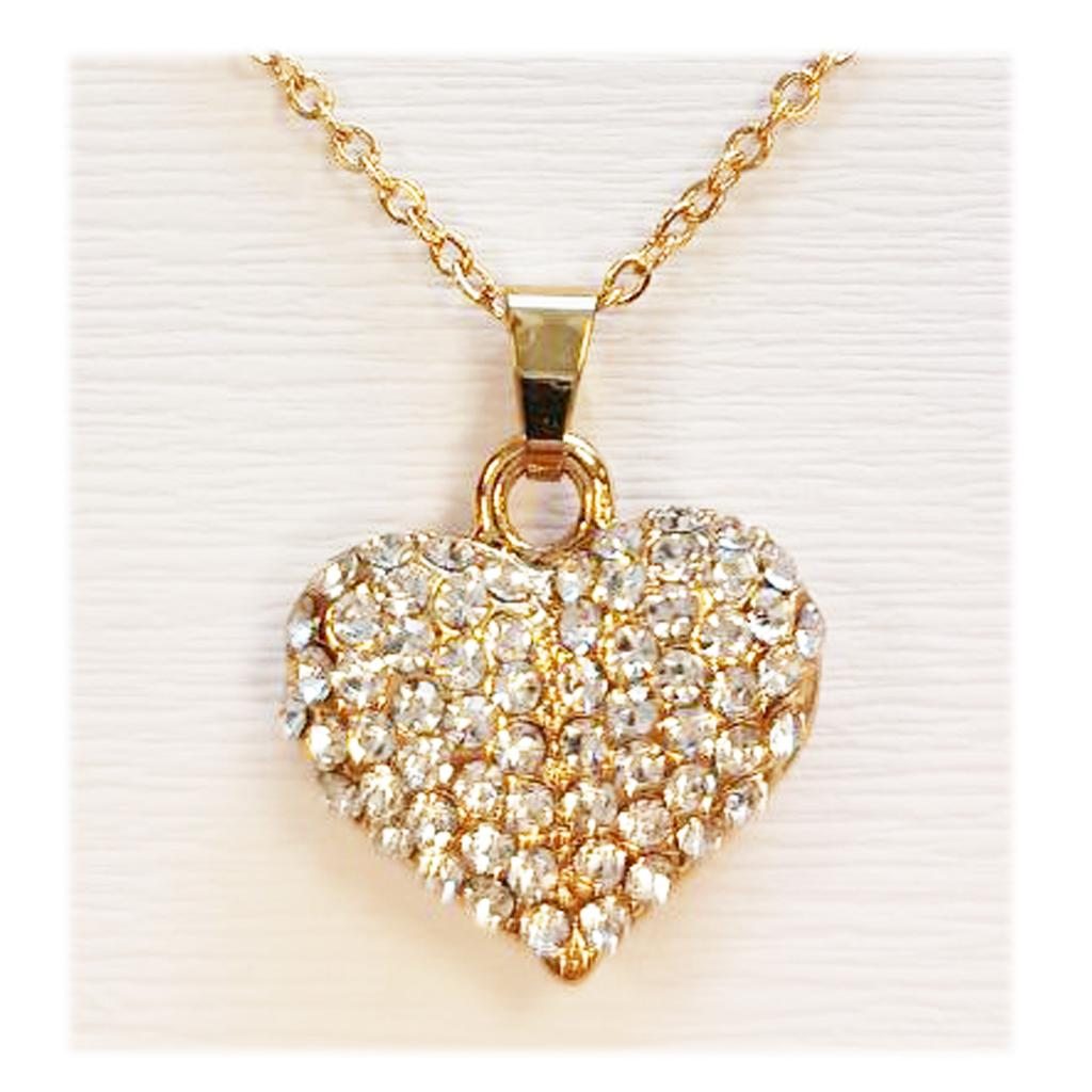 Les Trésors De Lily [R8131] - Collier créateur 'Love' blanc doré - 20x15 mm