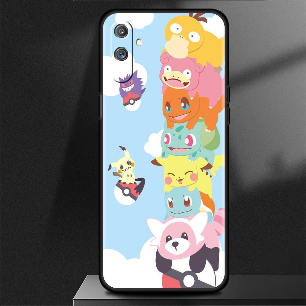 Weiche Silikonhülle für Oppo Realme 8 7 6 Pro 9i GT Neo 2 3 Master C21 C21Y C15 C11 C3 8i, süßes Pokemon EEvee