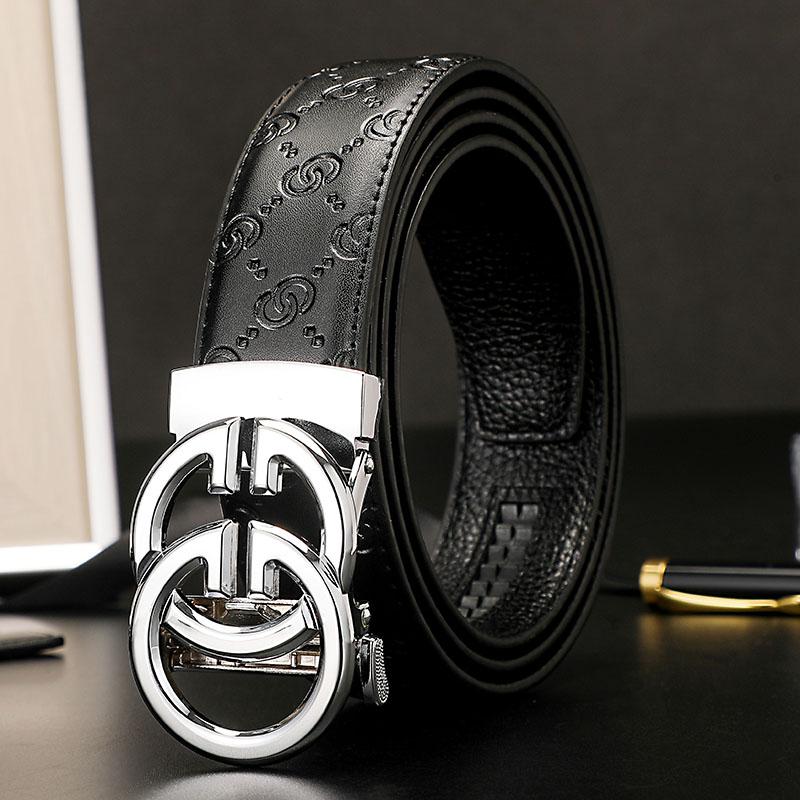 Business Men Belt Casual Fashion Luxury Designer Famous Brand Automatic G Buckle Women Belts Leather Belt for Men Male Jeans