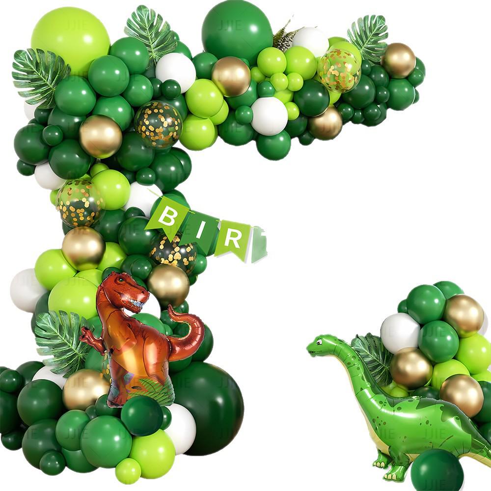 Dinosaurier Geburtstags-Szenendekoration für Kinder - Ballons und Party-Atmosphären-Set für Jungen und Mädchen