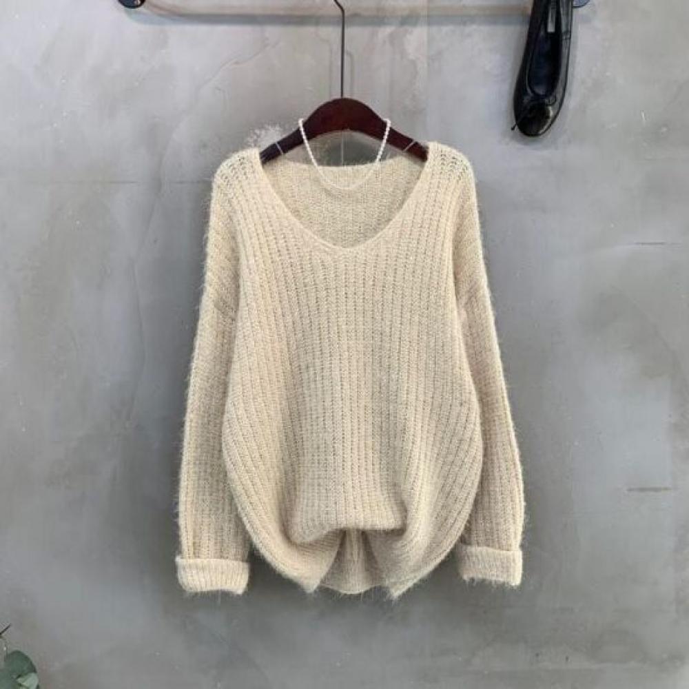 C S In The Room Hairy pIne V neCk Long SleeVe Knit 4Color
